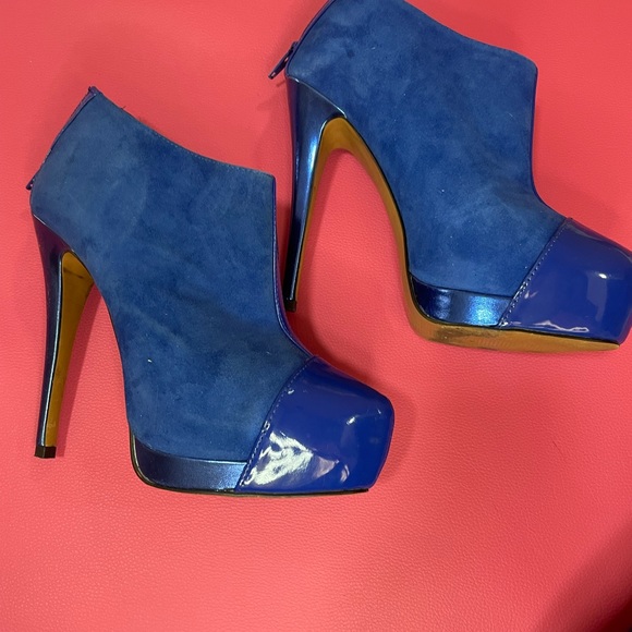 Aldo Blue Ankle Boots size 8 Used - Picture 3 of 8